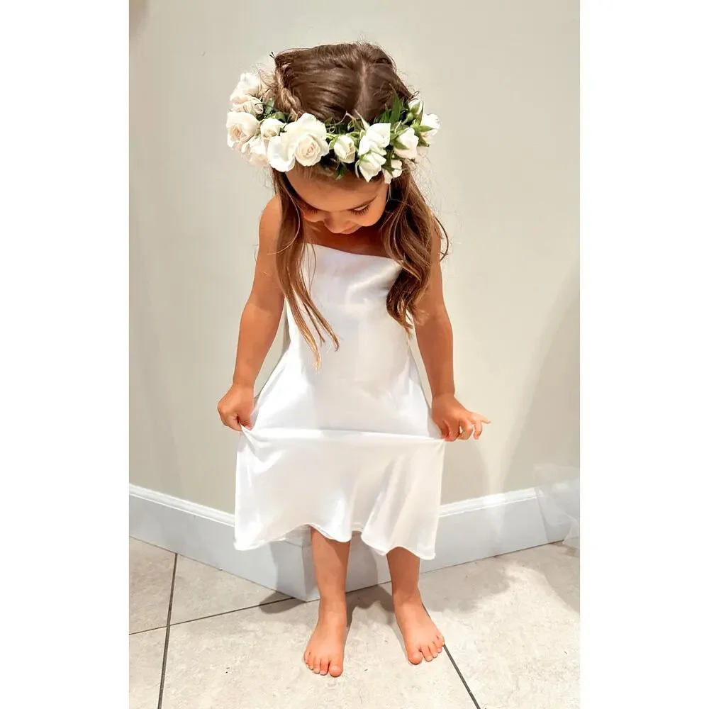 Show Me Your Mumu Little Verona Dress Ivory Luxe Satin